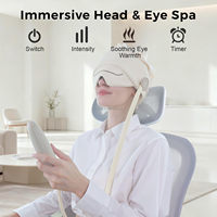 Masseur de tête pour soulager les migraines avec compresse chaude, rechargeable par USB, quatre modes pour soulager la tension, le stress et la gueule de bois