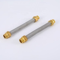 Tuyau flexible métallique ondulé pour climatisation centrale, raccord d'entrée d'eau froide et chaude, connecteur 200 mm, pression 16 bars