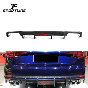 Lame de pare-choc arrière en Fiber de carbone, accessoire de voiture, <span class=keywords><strong>Audi</strong></span> <span class=keywords><strong>A4</strong></span> B9 <span class=keywords><strong>SLINE</strong></span> S4, 2017, 2018, <span class=keywords><strong>2019</strong></span> - Product Image 1
