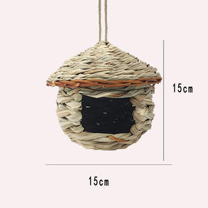 <span class=keywords><strong>Casa</strong></span> para Pájaros Hecha a Mano con Pasto Marino Natural, Nido de Pájaros Tejido Creativo, Decoración Colgante para Jardín, Refugio para Pájaros al Aire Libre - Product Image 6