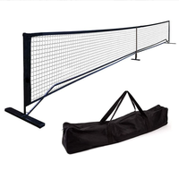 Filet en plastique résistant de système d'ensemble de filet portatif professionnel de Pickleball avec l'usine de roues directe de Chine
