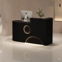 Petit bureau de réception en bois blanc au design simple, écologique, à hauteur réglable, pour cliniques de beauté, salons, gymnases, hôpitaux, centres commerciaux