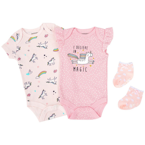 厂家批发新生儿针织棉婴儿连衫裤3pc 100% 纯棉儿童服装女婴服装男童服装套装 - Product Image 2