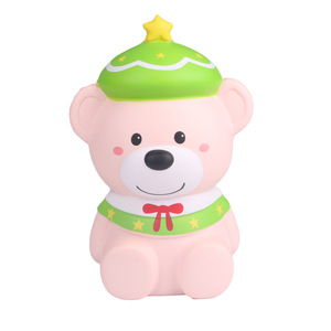 Cute Christmas Bear Soft <b>Squishy</b> Toy Plastic Promotional Gift With Logo Printing - Product Image 2