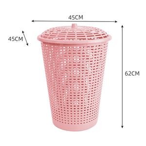 Cesto de <span class=keywords><strong>Ropa</strong></span> Sucia de <span class=keywords><strong>Plástico</strong></span> con Cubierta Impermeable para el Hogar HQ7008 - Product Image 5