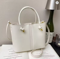 Sac fourre-tout mini en similicuir uni pour femme avec nœud décoratif, sac à main décontracté à bandoulière détachable