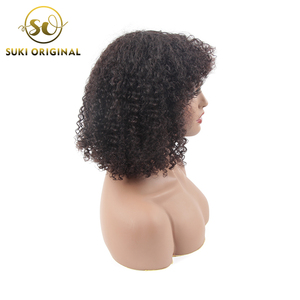 1b Haute Qualité Pas <span class=keywords><strong>Cher</strong></span> Mongol Kinky Bouclés <span class=keywords><strong>Bang</strong></span> Perruque Vigoureux Dames Perruque - Product Image 1