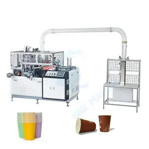 Máquina de fabricación de vasos de papel de eliminación de suelo de fabricación de nuevo diseño coreano para usar y tirar la taza de café