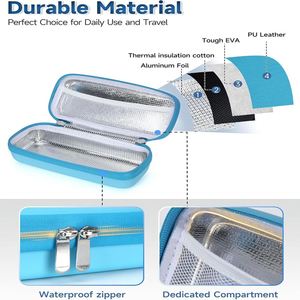 Hot Selling Portable Diabetic Insulin <b>Cooler</b> Bag Storage Protector Waterproof Shockproof Lightweight EVA Insulin Vial Case - Product Image 2