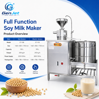 Machine à lait de soja commerciale GenJet 100L, grande capacité, en acier inoxydable, production de 200 kg par heure, chauffage au gaz