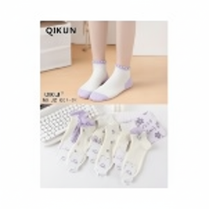 Calzini sportivi Casual in cotone pettinato da donna taglia unica monouso e traspirante con ricamo termico per la stagione invernale - Product Image 1