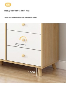 <span class=keywords><strong>Commode</strong></span> en bois nordique à <span class=keywords><strong>2</strong></span> <span class=keywords><strong>portes</strong></span> et 5 tiroirs pour chambre à coucher et salon - Product Image 5