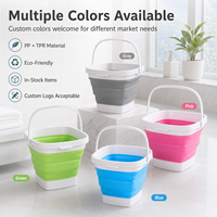 Seau de lavage pliable en plastique, seau de gain d'espace seau de jardin seau en plastique seau pliable