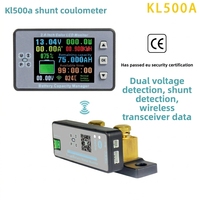 Moniteur de batterie solaire sans fil, compteur Coulomb 120V 500A 300A LiFePO4, stockage d'énergie hors réseau, SOC AH WH, application Bluetooth, écran LCD couleur