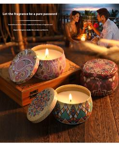 사용자 정의 4.4 OZ 향초 오래 지속되는 향수 수제 럭셔리 빈티지 주석 소이 왁스 생일 - Product Image 5