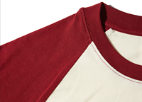 T-shirt homme 100% coton 210 g/m² à manches courtes raglan, uni, coupe classique, personnalisable avec logo, style streetwear