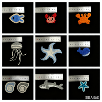 Patchs en dentelle au crochet faits à la main, motifs carrés, cœurs, fleurs, animaux, fruits, accessoires d'usine