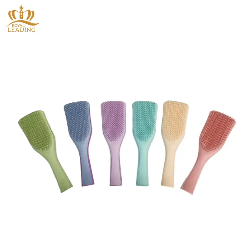Logotipo personalizado Plástico Molhado Cabelo Detangler Comb Original Emaranhado Adorável Detangling Escova De Cabelo Para As Mulheres
