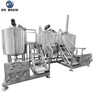 Industrial Beer Production Plant 5BBL 6BBL 7BBL 8BBL Beer Brewing Equipment Turnkey Project For Sale