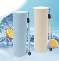 Bouteille isotherme Superfit en acier inoxydable et silicone, bouteille magique étanche et portable pour boissons chaudes ou froides