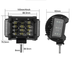 Lampe de travail en voiture, 4 pouces, 28W, tir latéral, barre lumineuse, super brillante, 5D, avec lentille, livraison gratuite - Product Image 5