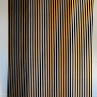 Mur acoustique à lamelles au design moderne Panneaux PET d'intérieur en MDF insonorisés Panneaux muraux acoustiques à texture naturelle pour studio