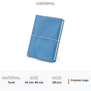 Custom Fabric Tyvek <b>Book</b> <b>Sleeve</b> Cover A5 B5 Sizes Slim Protector Custom Logo Color Printing Wholesale School Office Gift - Product Image 1