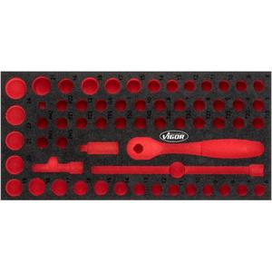 VIGOR-4047728049726 Inserto de espuma blanda para V4973 (vacío)-EAN TALLERES DE ROLLING BANDEJAS VACÍAS - Product Image 1