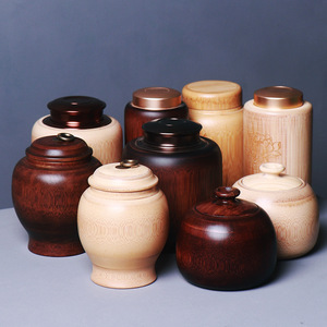 Bamboo Tea Storage Jars With Wooden Lid Chinese Style Food Grade Bamboo Containers For Tea Preservation And Storage - Product Image 1