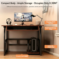 Bureau d'ordinateur minimaliste pour la maison, table d'écriture pour petit espace, bureau d'étude pour chambre à coucher, table de bureau pour maison en location