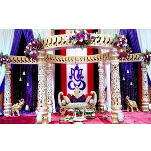 Elegante boda blanco fibra Mandap Francia impresionante boda fibra tallada Mandap conjunto increíble bajo precio boda Mandap Malasia - Product Image 1
