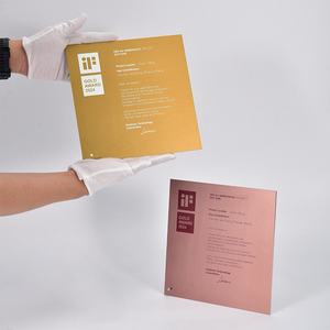 Op Maat Gemaakte Zilveren Metalen Aluminium Slanke Plaquette Uv-Print Erecertificaat Jaarlijkse Uitstekende Leveranciersmedaille Voor Onderscheidingen - Product Image 1