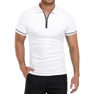 Polo homme personnalisé, manches courtes, coupe ajustée, col classique, couleur unie, respirant, pour le <span class=keywords><strong>golf</strong></span>, décontracté, streetwear urbain - Product Image 1