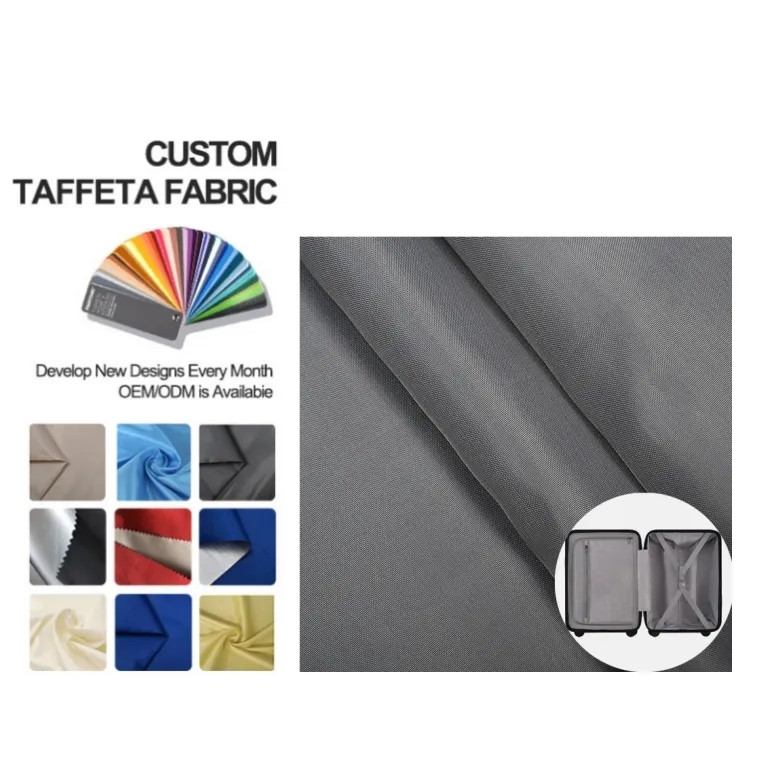Higher Quality 190T 210T 100% Polyester Taffeta Fabric Ripstop with PU Coating for Garment and Bag Lining