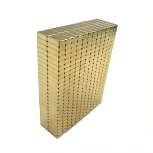 N35 ~ N52 blok persegi panjang Neodymium Magnet kubus NdFeB Magnet dilapisi emas