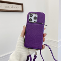 Pochette arrière portefeuille à fermeture éclair pour iPhone 13/14/14 Pro, pour iPhone 14 Promax housse de carte de crédit