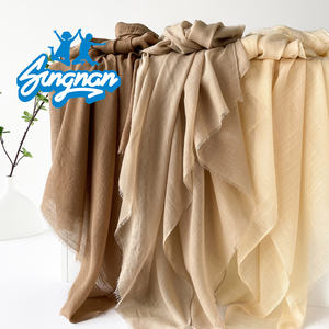 शरद ऋतु सर्दियों की नई मुस्लिम महिला वर्ग ठोस रंग यूरोपीय अमेरिकी शॉल हल्के गले गले से गर्म बांस - Product Image 6