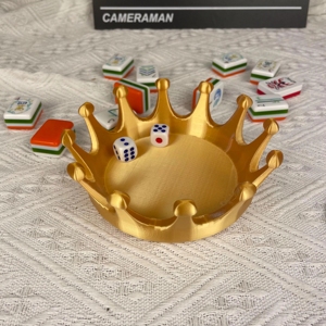Vassoio per Dadi Mahjong Crown – Porta Dadi e Accessorio da Tavolo per Mahjong Americano - Product Image 1