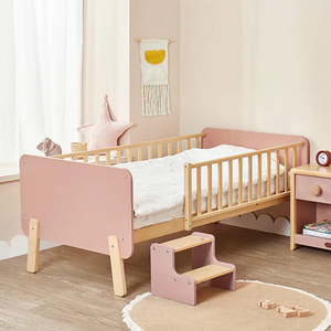 <span class=keywords><strong>Letto</strong></span> per Bambini in Legno Massello 2-in-1, <span class=keywords><strong>Letto</strong></span> <span class=keywords><strong>Singolo</strong></span> per Bambini <span class=keywords><strong>con</strong></span> Sponda di Sicurezza Rimovibile per Camera da <span class=keywords><strong>Letto</strong></span> - Product Image 6