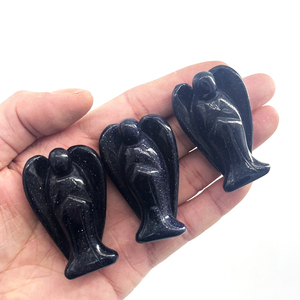 批发1-4英寸天使雕刻紫水晶、Unakite、青金石、Tgier眼睛、红玉石、石英水晶用于愈合 - Product Image 3