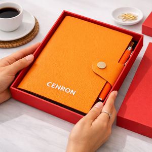 Custom A5 PU Leather <b>Notebook</b> Gift Set with Pen, Logo Printed Corporate Business Office Gifts - Product Image 1