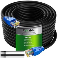 Kabel Patch Ethernet Cat5e RJ45 Molded 8P8C Tembaga Murni UTP 1000Mbps Gigabit CE RoHS untuk Switch Router Server Rak