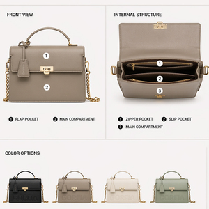 High quality fashionable women's shoulder bag PU leather customizable in multiple colors top quality ladies' designer <b>handbag</b> - Product Image 6