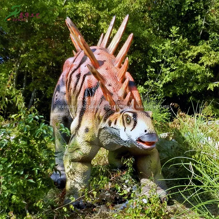 Orman Dino parkı <span class=keywords><strong>canlı</strong></span> yaşam boyutu dinozor Animatronic dinozor Stegosaurus fabrika satış