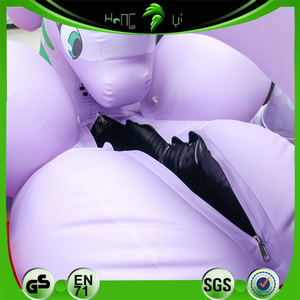 Traje Inflable Gigante de <span class=keywords><strong>Goodra</strong></span> de Hongyi, Disfraz Personalizado de Dibujos Animados en Color Morado - Product Image 3
