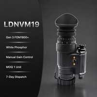 LinduNV PVS 14 Monokuler Penglihatan Malam dengan Penerang IR dan Kontrol Gain Manual untuk Observasi