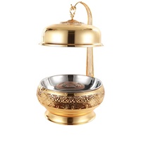 304 Edelstahl Buffet-Wärmer Gold 8L Isolierter Wärmebehälter für Hotel Restaurant Selbstbedienung Speisenwärmer Alkohol-Chafing-Dish