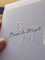 Invitations de mariage en coton de style européen, gaufrées or, couleur crème, design simple, personnalisables, directement du fabricant