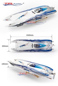 Bateau télécommandé Zonda 1133CAT à double moteur haute vitesse, coque en carbone Kevlar, moteur sans balais - Product Image 2