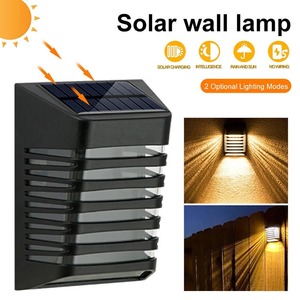 Lampe solaire LED pour clôture, IP54, étanche, pour extérieur, murale, mode respiration/continu, idéale pour jardin, escalier, allée, cour. - Product Image 2